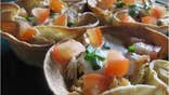 Garlicky Chicken Corn Tostadas